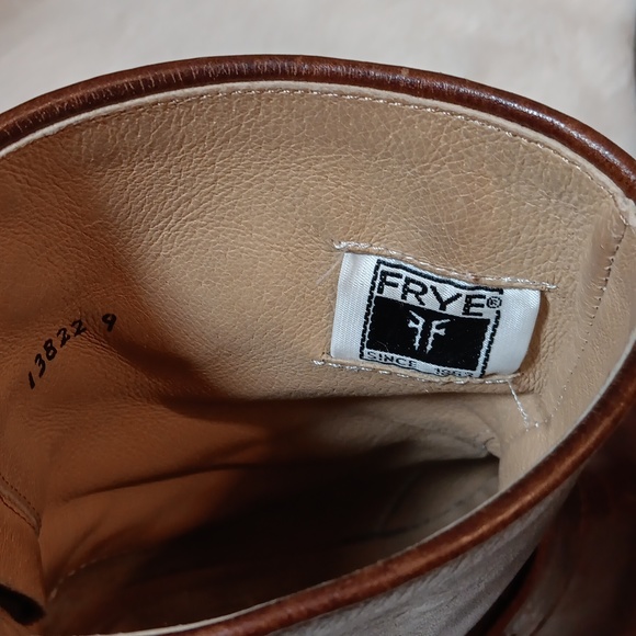 Frye Women Rustic Brown Leather Harness Biker Motorcycle Boots Size 8B - Picture 11 of 13